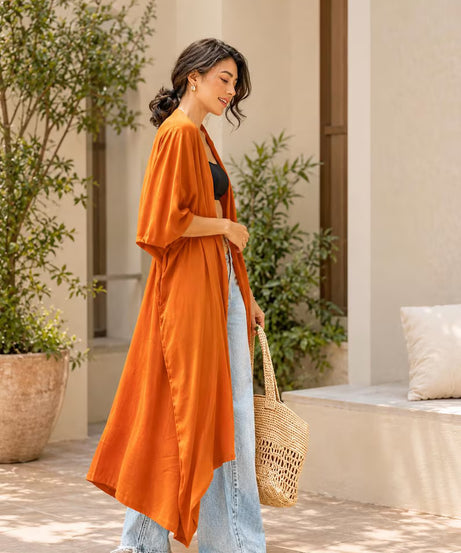 Kimono Jacket ,Holiday ,Boho ,Loose Fit, jacket, beach cover up, Summer Cardigan(V)
