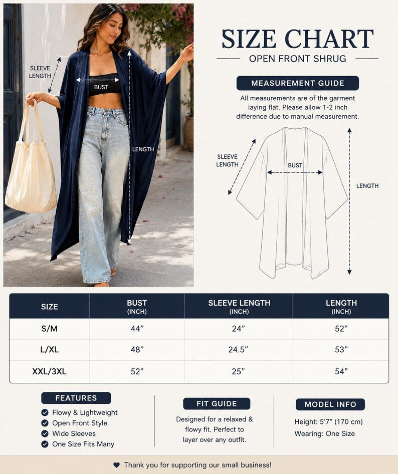 Kimono Jacket ,Holiday ,Boho ,Loose Fit, jacket, beach cover up, Summer Cardigan(V)