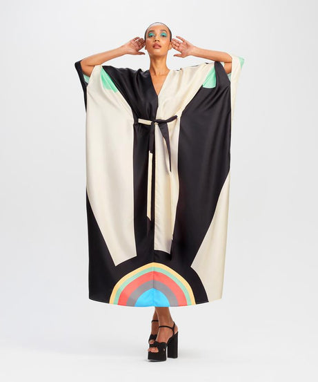 Women's Soft Satin Silk Kaftan, Chic and Lightweight Women's Caftan