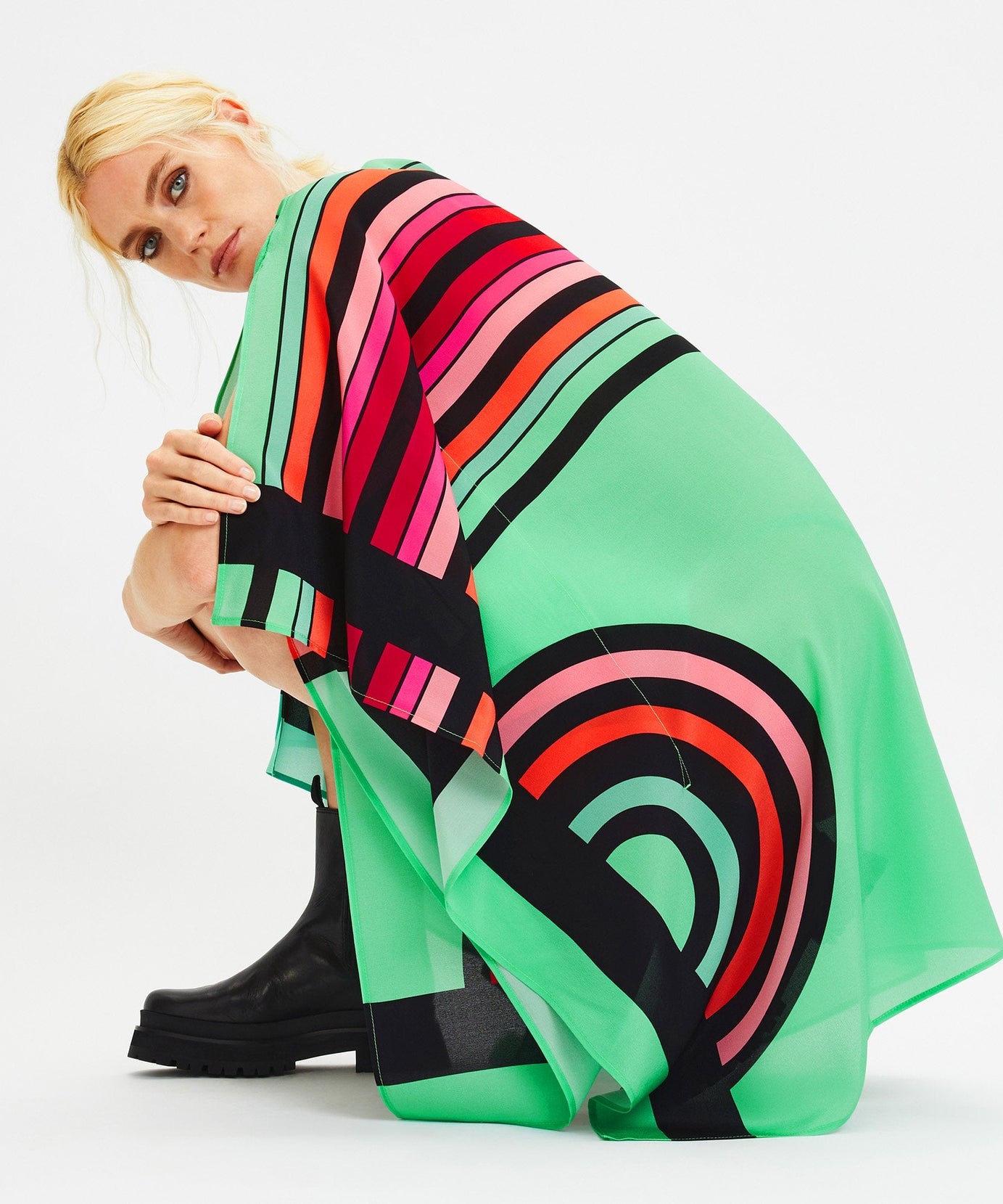 Chelsea Georgette Kaftan - Flowing Lightweight Evening Wear Caftan