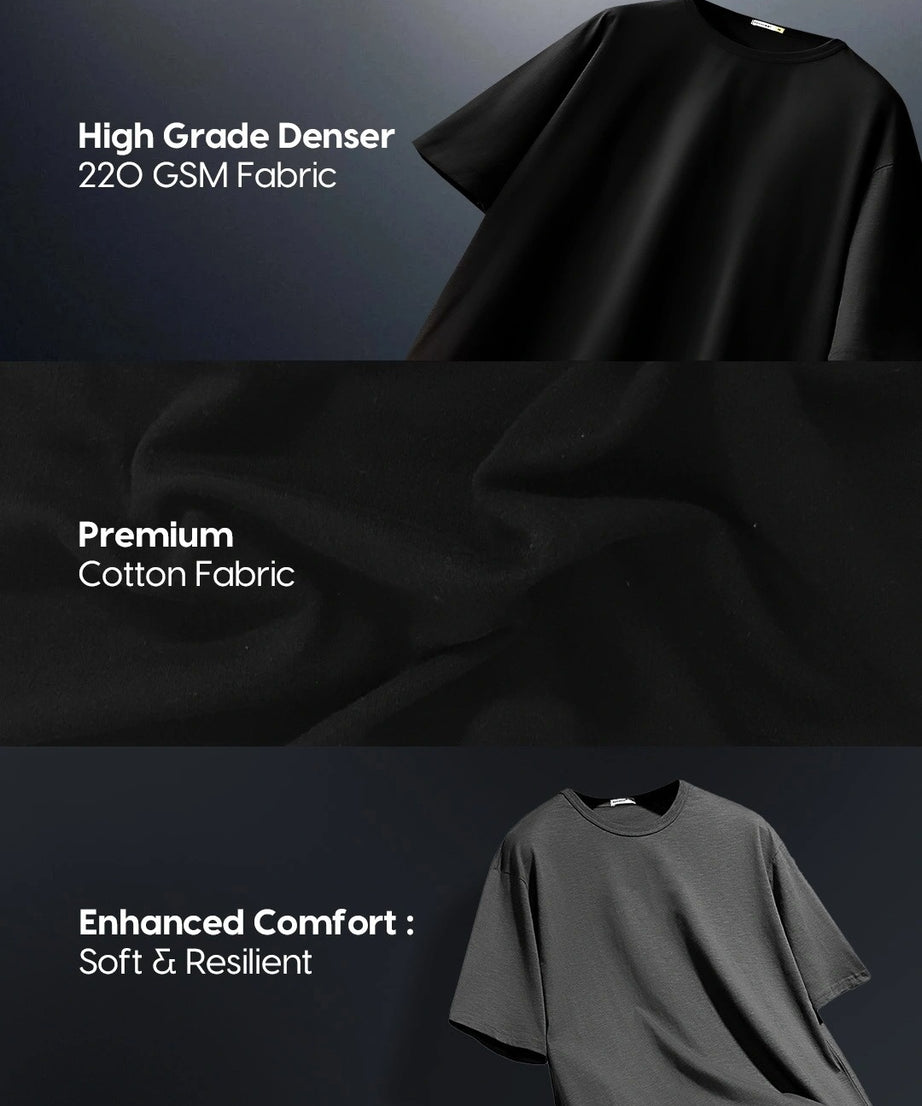 Men's Black Dream Graphic Printed Oversized T-shirt
