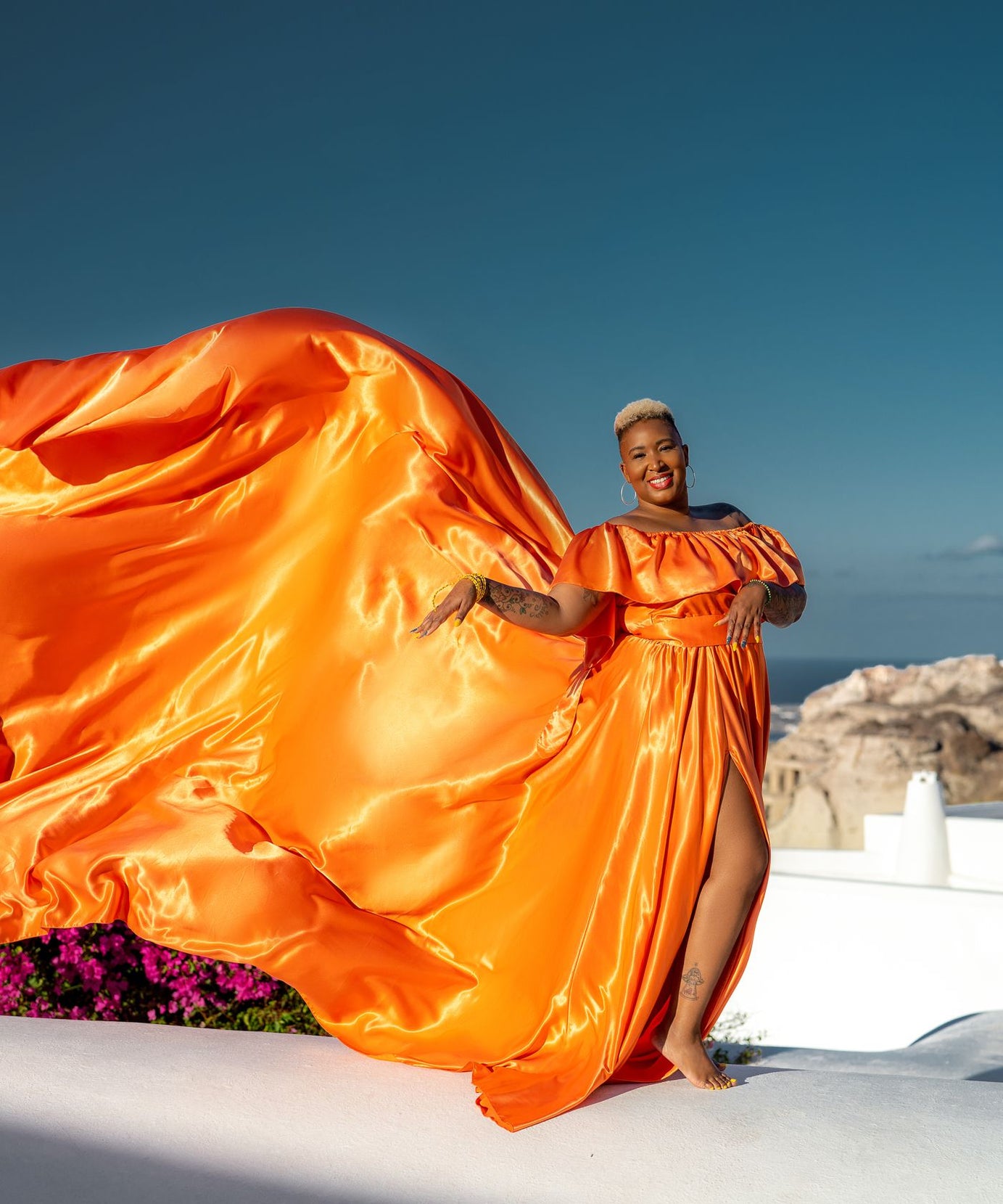 Flying Dress for Photoshoot - Long Train Dress