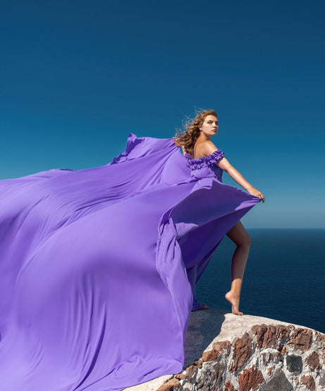 Satin Dress for Wedding|long Flying Satin Dress For Photoshoot