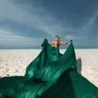 Purple Flying Dress for Photoshoot - Satin Flying Dress - Infinity Long Dress