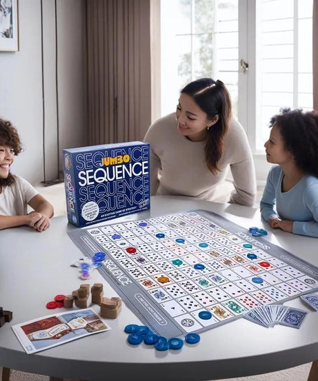The Original Jumbo Sequence Board Game with Foldable Mat – Fun