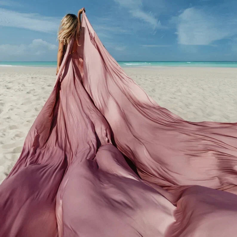 Women’s Satin Maxi Dress | Convertible Multiway Wrap Gown | Long Train Evening Dress | Plus Sizes XXS–5XL