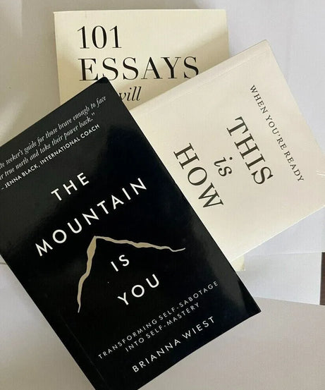 3 book set : Mountain is you + 101 essay + this is how you heal -paperback