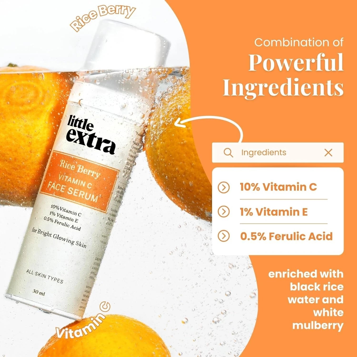 Little Extra Rice Berry 10% Vitamin C Face Serum for Glowing 30ml