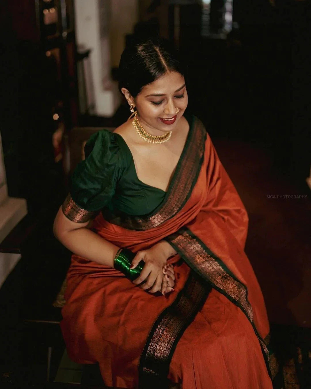 Wedding Ethnic Banarasi Soft Silk Saree,Party Festival Sari & Blouse