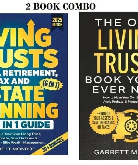 2 BOOK The Only Living Trusts,Living Trusts & Estate Planning PAPERBACK
