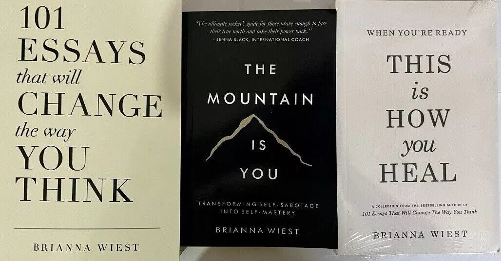 3 book set : Mountain is you + 101 essay + this is how you heal -paperback
