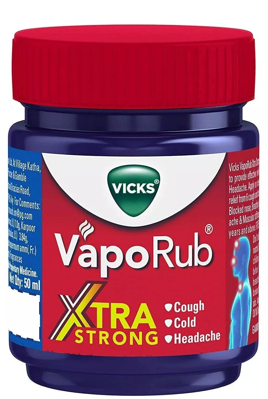 Vcicks VapoRub Xtra Strong,c (pack of 3)