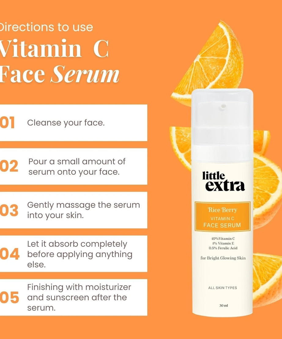 Little Extra Rice Berry 10% Vitamin C Face Serum for Glowing 30ml