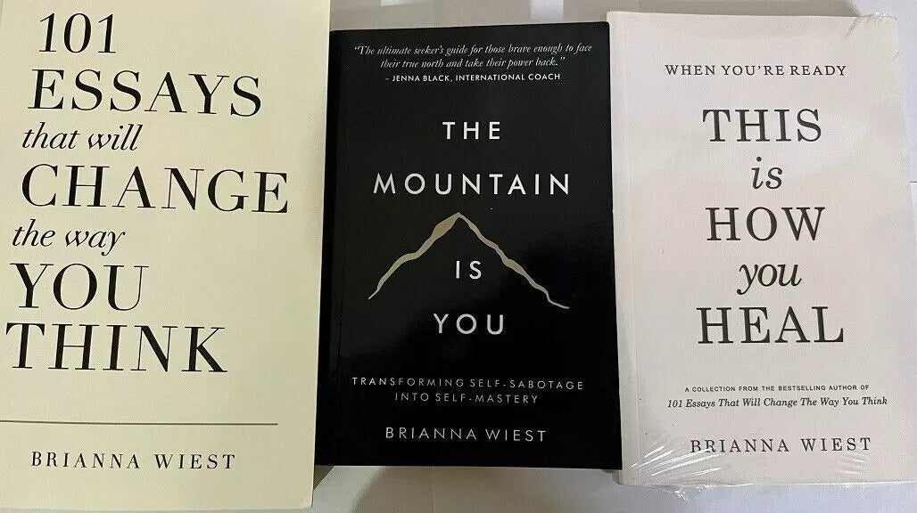 3 book set : Mountain is you + 101 essay + this is how you heal -paperback
