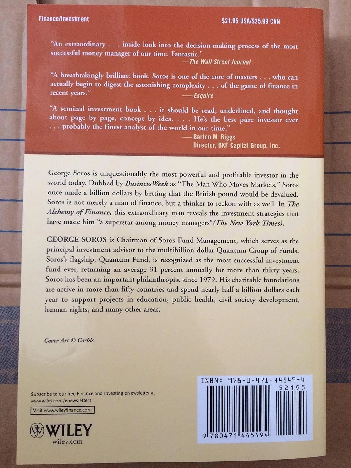 Alchemy of Finance by George Soros (2015, Trade Paperback)