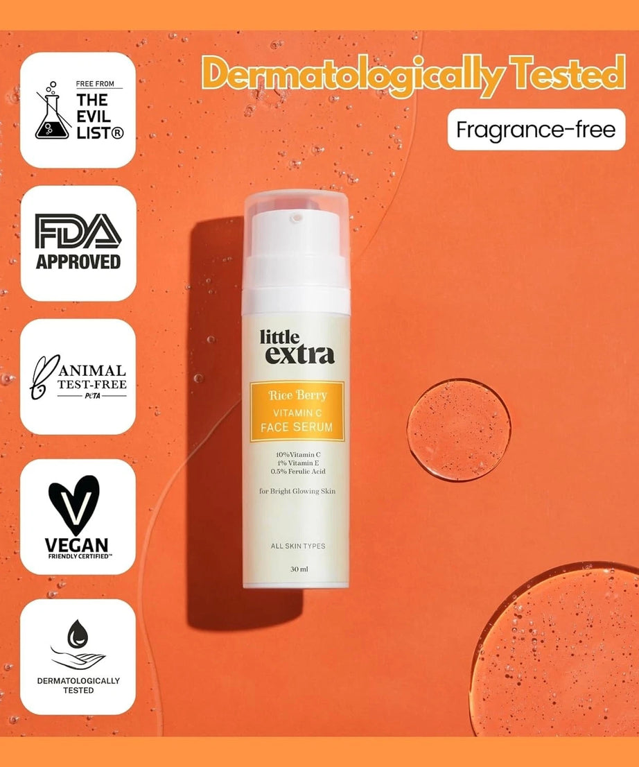 Little Extra Rice Berry 10% Vitamin C Face Serum for Glowing 30ml