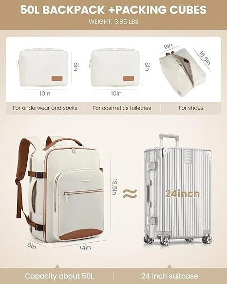 40L Travel Backpack for Women & Men, Airline Approved Carry On Luggage