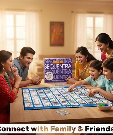 The Original Jumbo Sequence Board Game with Foldable Mat – Fun