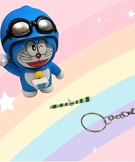 Doraemon Face Changing Keychain Cute Anime Expression Key Holder Multicolor