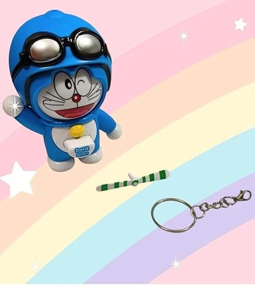 Doraemon Face Changing Keychain Cute Anime Expression Key Holder Multicolor