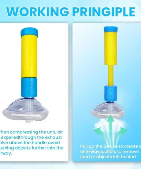 Anti Choking Device for Kids & Adults | Portable Choking Rescue Suction Tool with 2 Masks