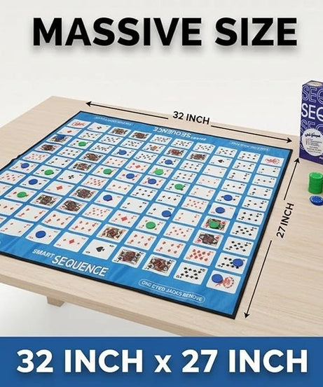 The Original Jumbo Sequence Board Game with Foldable Mat – Fun
