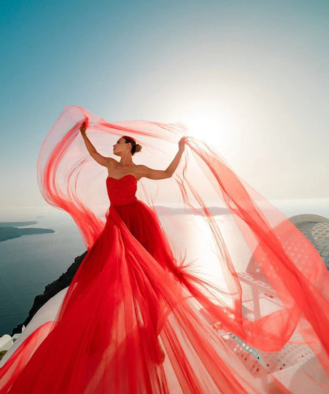 Flying Dress for Photoshoots: Iconic Long Flowy Gown