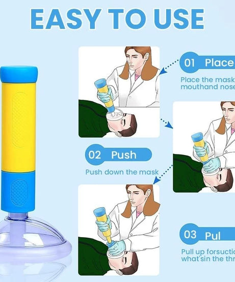Anti Choking Device for Kids & Adults | Portable Choking Rescue Suction Tool with 2 Masks