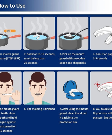 Mouth Guard for Grinding Teeth and Clenching Teeth MOUTH GUARD (8 GUARD +2 SIZE)