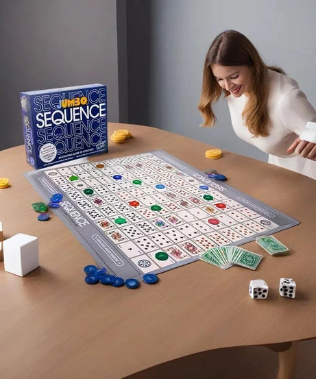 The Original Jumbo Sequence Board Game with Foldable Mat – Fun