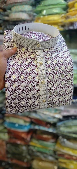 wedding Party Wear Rayon Viscose With Sequence Work Kurta Pajama Set