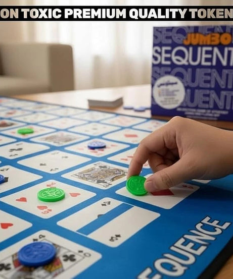 The Original Jumbo Sequence Board Game with Foldable Mat – Fun