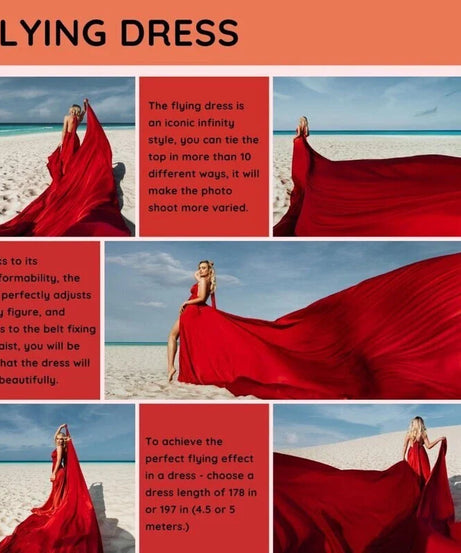 Flying Dress for Photoshoots: Iconic Long Flowy Gown