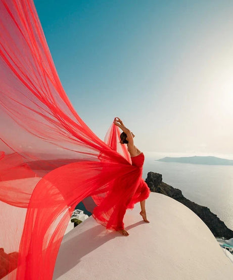 Flying Dress for Photoshoots: Iconic Long Flowy Gown