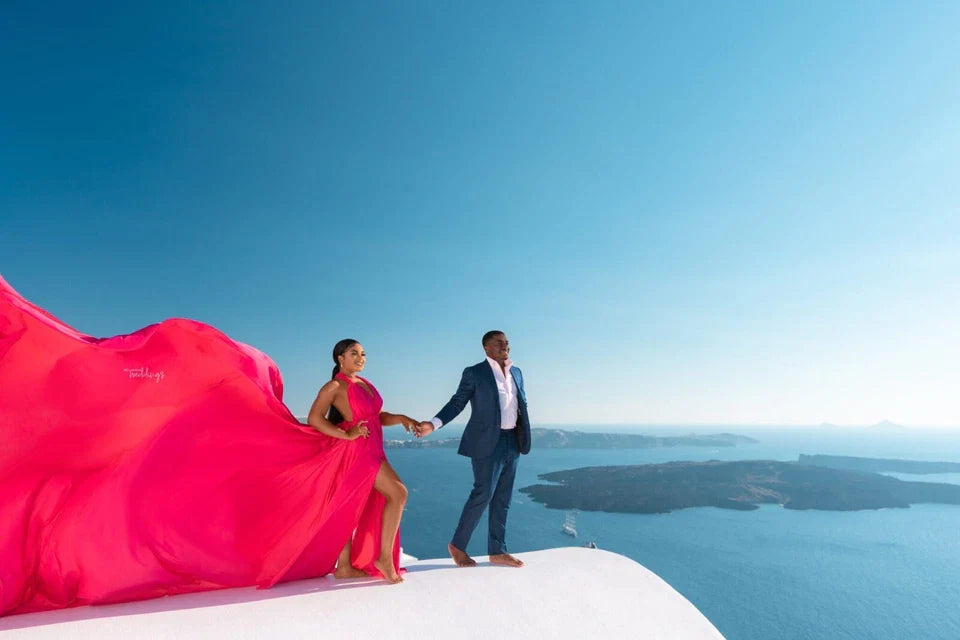 Women’s Long Satin Maxi Dress with Train for Photoshoots and Events