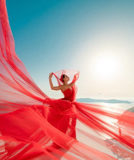 Flying Dress for Photoshoots: Iconic Long Flowy Gown