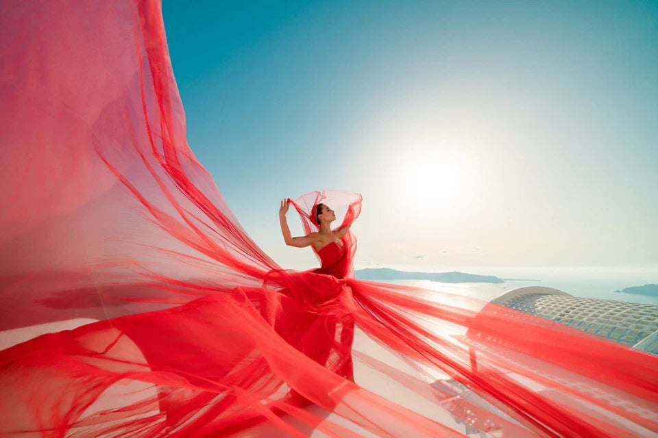 Flying Dress for Photoshoots: Iconic Long Flowy Gown