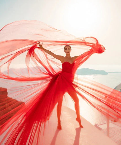 Flying Dress for Photoshoots: Iconic Long Flowy Gown