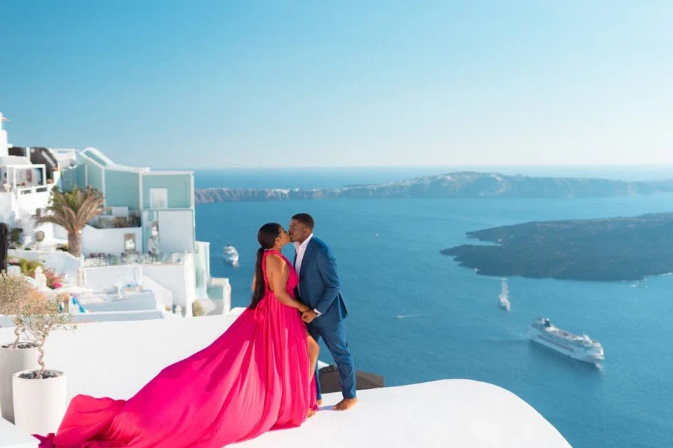 Women’s Long Satin Maxi Dress with Train for Photoshoots and Events