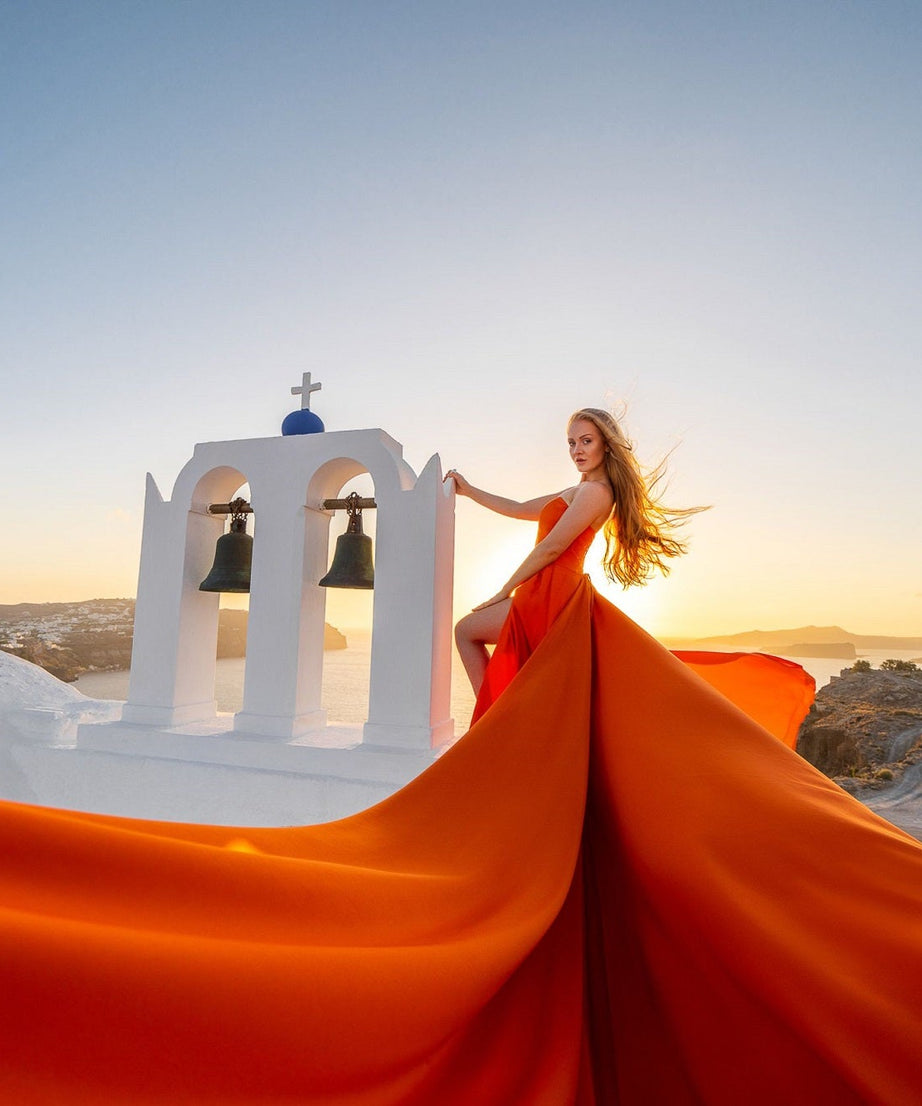 Photoshoot Dress | Flowy Dress | Santorini Flying Dress