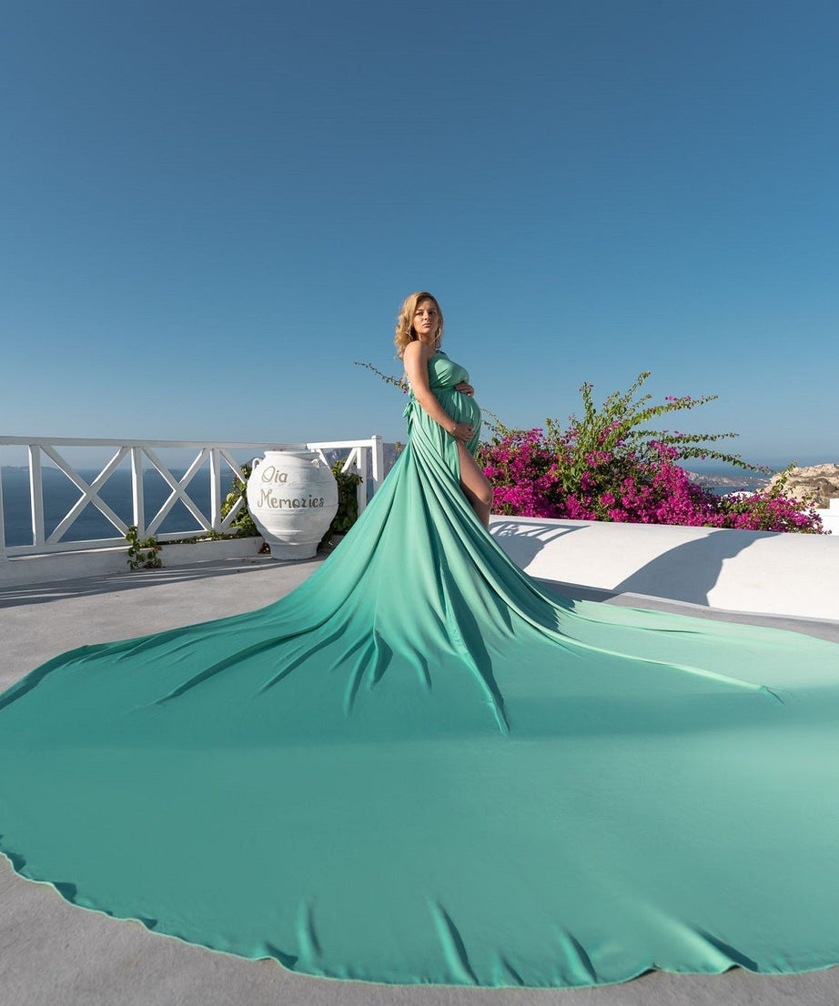 Flying Dress Santorini Flying Dress, Flying Dress for Photoshoot, Long Train Dress