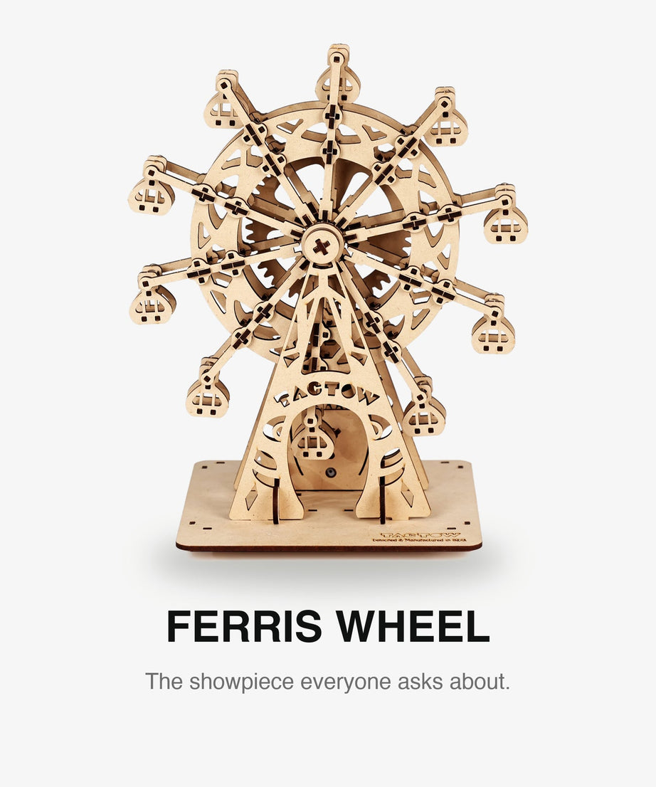3D Wooden Ferris Wheel Puzzle – DIY Assembly Model Creative Desk Decor