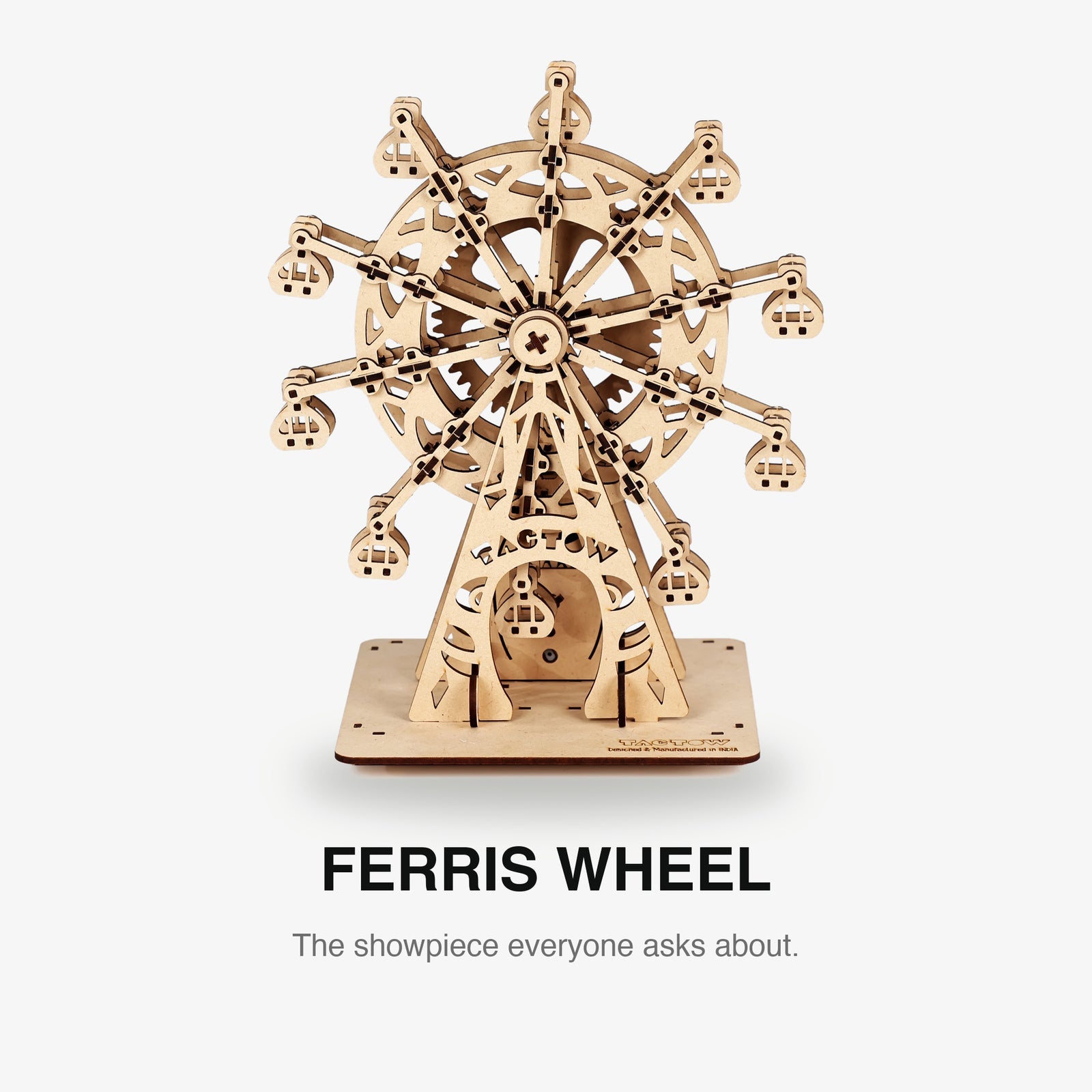 3D Wooden Ferris Wheel Puzzle – DIY Assembly Model Creative Desk Decor