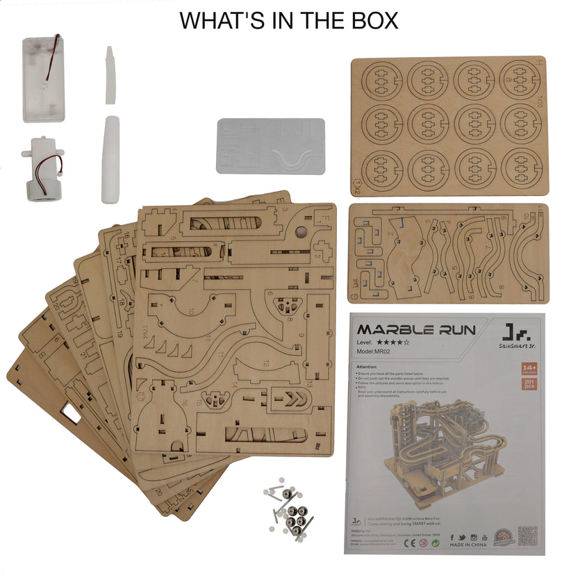 Mechanical Marble Run Wooden Puzzle – STEM Building Kit for Adults & Teens