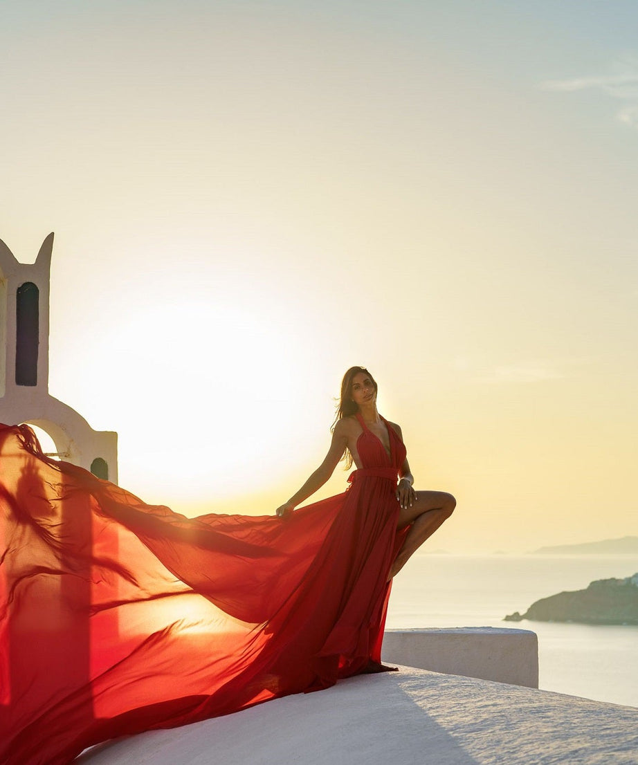 Satin Dress for Photoshoots, Flying Dress, Long Train Dress